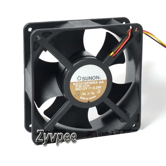 Zyvpee Zyvpee KD1212PMB3-6A 120x38mm 3.2W 80 CFM 3000-3499 RPM case fan — foto do produto