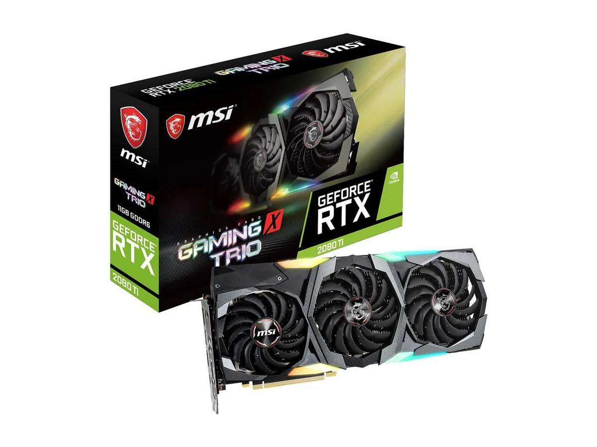 MSI MSI GeForce RTX 2080 Ti Gaming X Trio graphics card — product photo