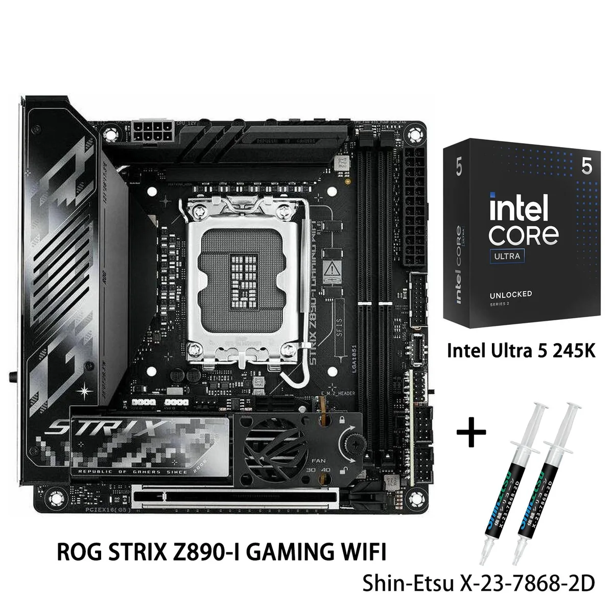 ASUS ASUS ROG STRIX Z890-I GAMING WIFI + Intel Ultra 5 245K Intel motherboard — product photo