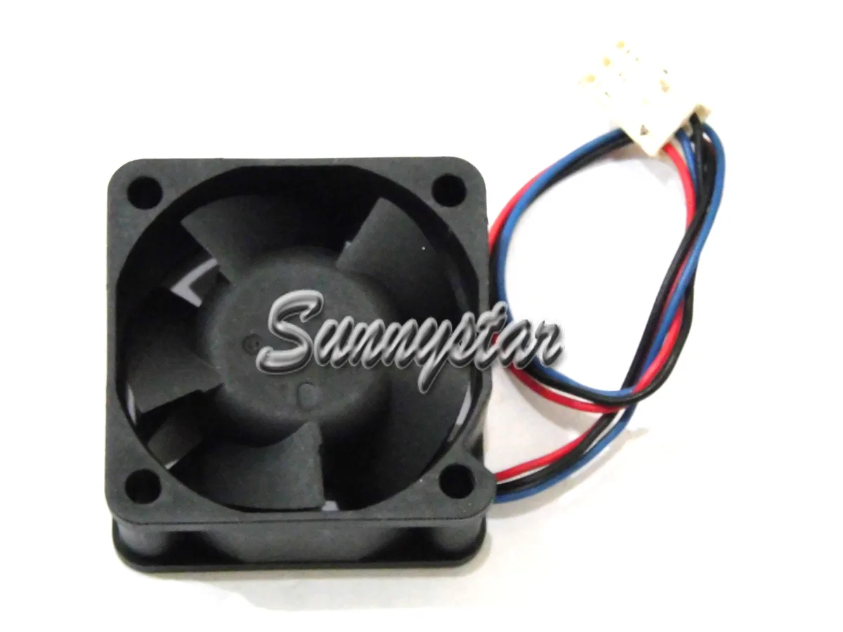 Small black 40mm square cooling fan with three-wire connector