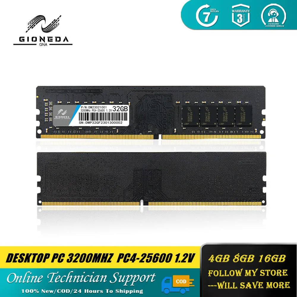 GIONEDA GIONEDA DDR4 32GB 3200MHz desktop RAM — product photo