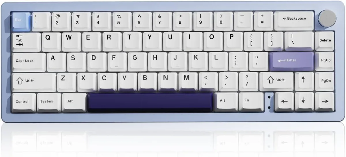 BFKK BFKK AL66 65% 66-Key Aluminium Gasket Gaming Keyboard Blue — product photo