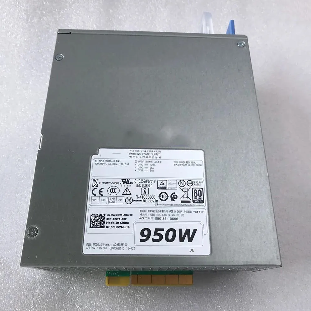KHACHIMO 950W ATX power supply unit, matte black metal case with ventilation grille