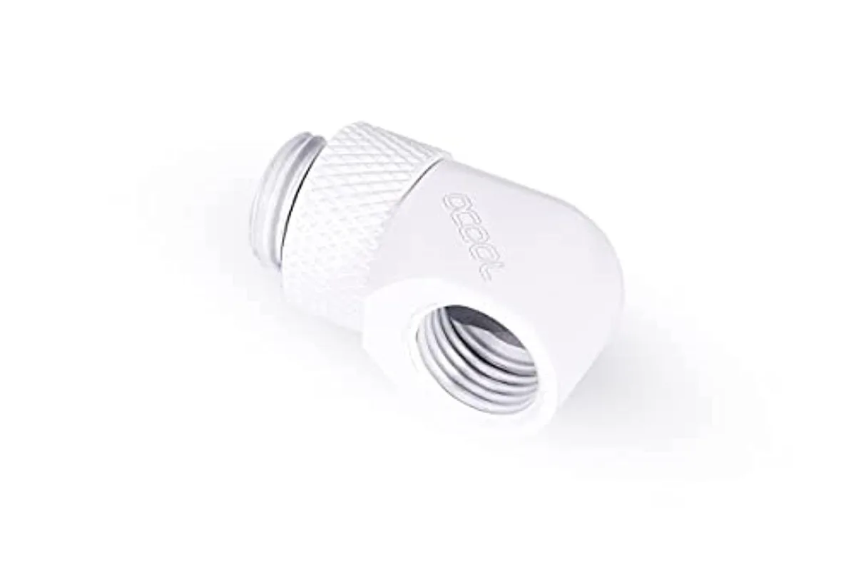 Alphacool Alphacool Eiszapfen L-Connector Rotatable G1/4 White Brass 17485 — product photo