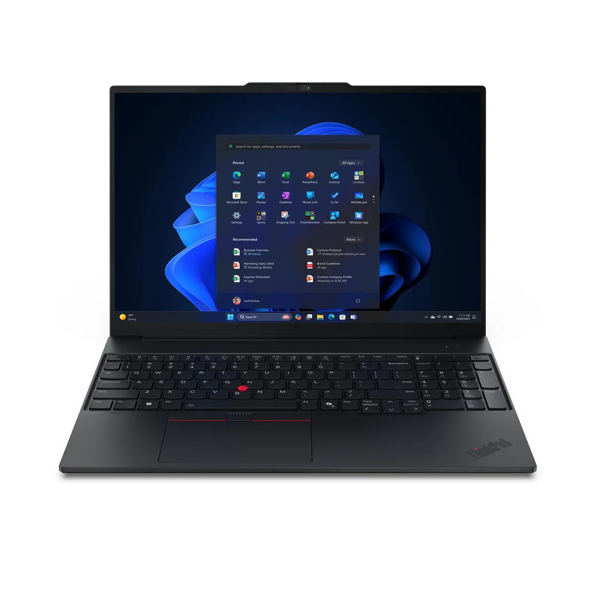 Lenovo Lenovo ThinkPad E16 laptop Core Ultra 7 255H 16GB 512GB — photo du produit