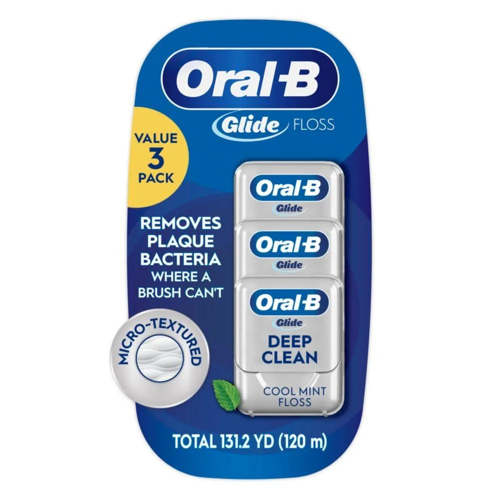 Oral-B Glide Deep Clean Floss 037000979715 3 pack 131.2 yd — produkto nuotrauka