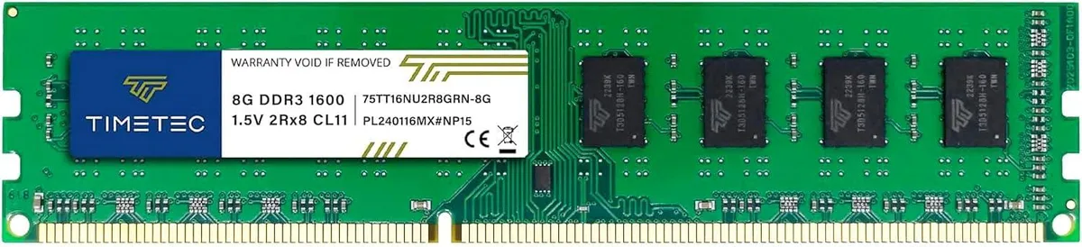 Timetec Timetec 8GB DDR3 1600MHz CL11 2Rx8 desktop RAM — product photo