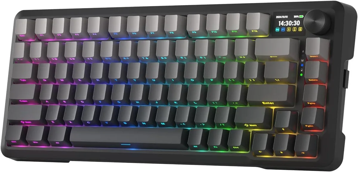 Redragon Redragon K724 PRO Wireless Gasket Gaming Keyboard 81-Key Concrete Jungle — product photo