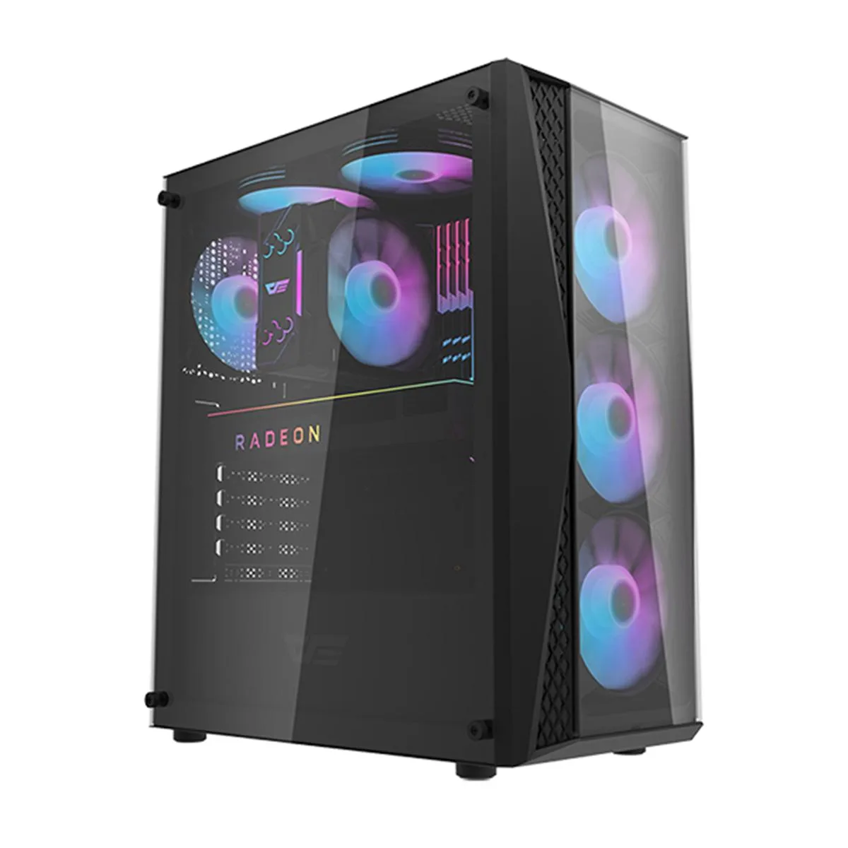 darkFlash darkFlash DK352 Plus ATX Mid Tower PC Case, Black — photo du produit
