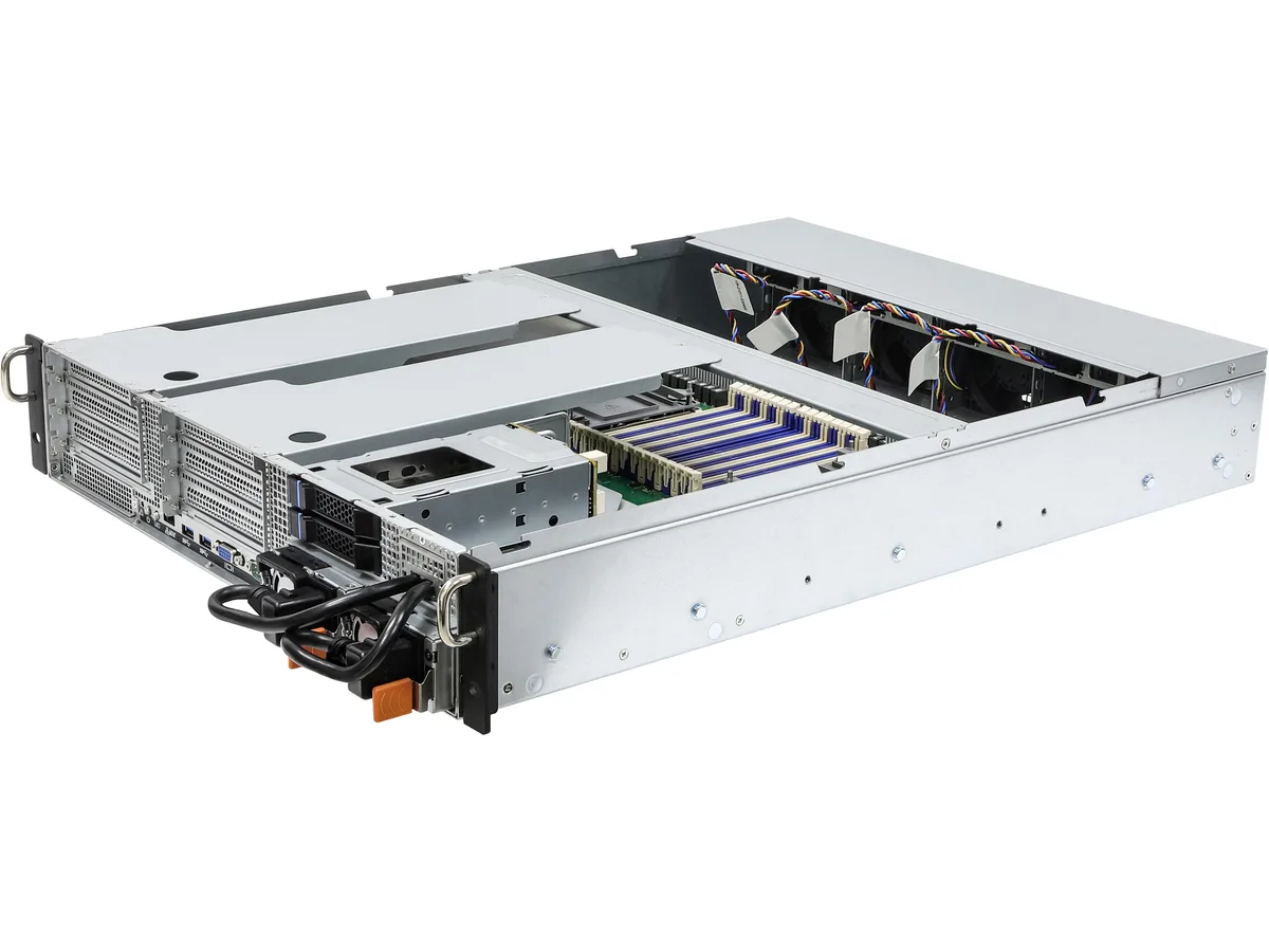 ASRock Rack ASRock Rack 2U2E-F/ICX2 2U barebone server, dual LGA 4189, 32 DIMM DDR4 3200, 2×2.5" NVMe, 1600W 1+1 CRPS — vörumynd