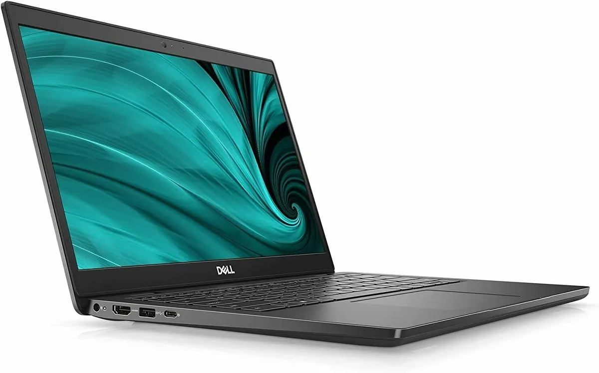 Silver Dell Latitude 3420 laptop, 14 inch non-touch screen, closed lid