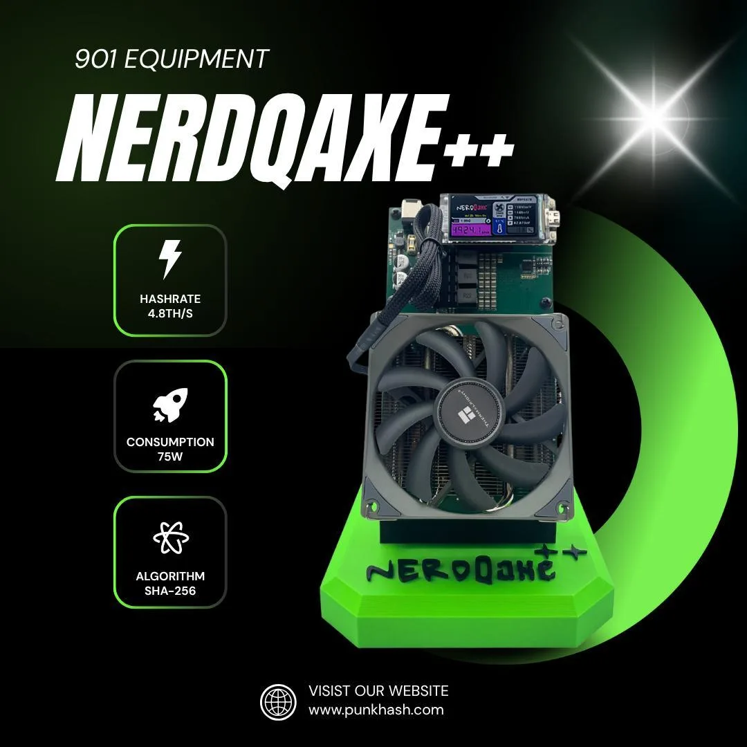 NerdMiner NerdQaxe++ Bitcoin Miner BM1370 4.8TH/s 76W — photo du produit