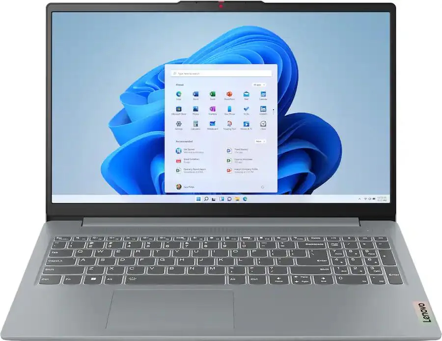 Arctic Grey Lenovo IdeaPad Slim 3i 15.6 inch laptop, thin profile
