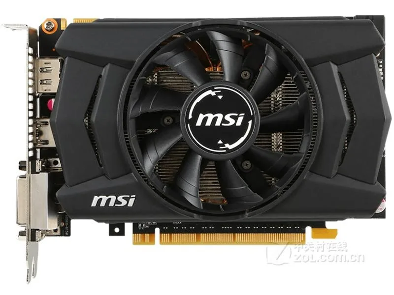 MSI GeForce GTX 960 graphics card with dual-fan cooler and metal backplate