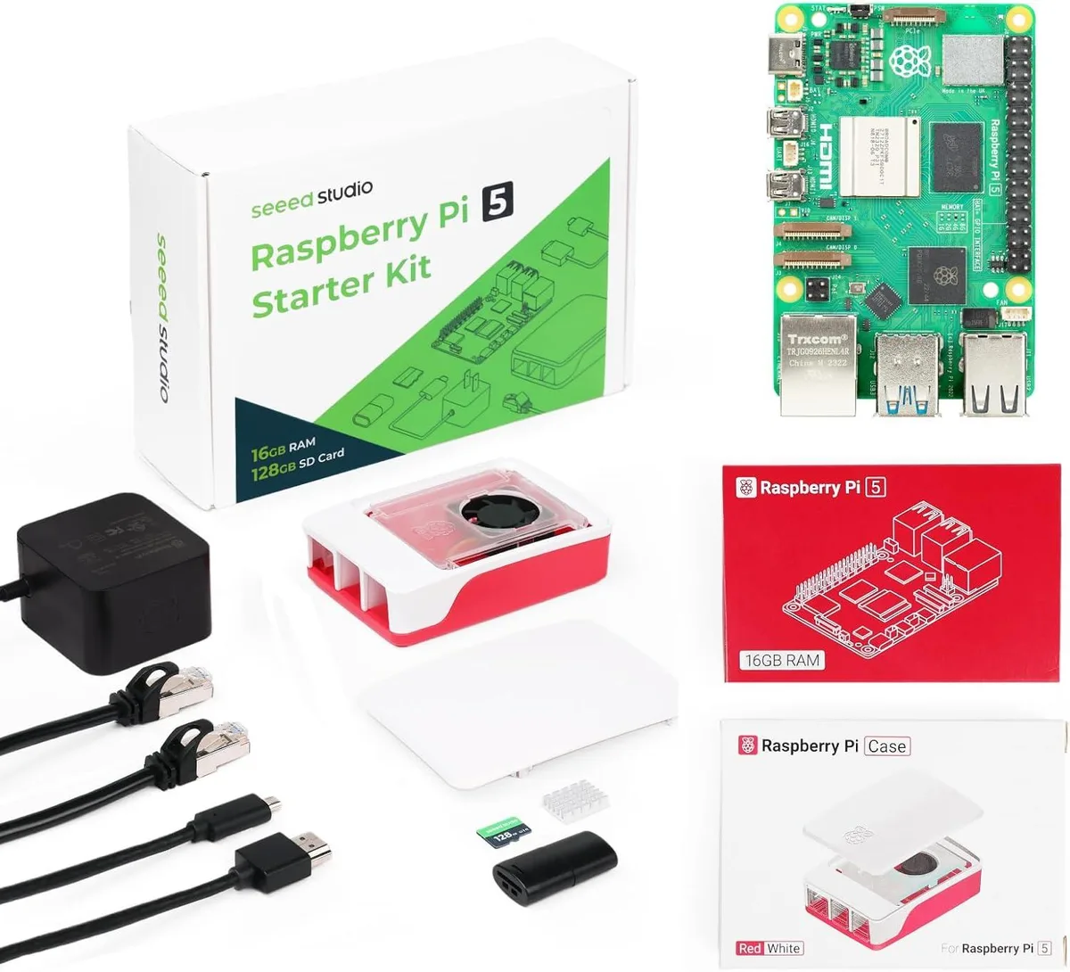 BFKK BFKK Raspberry Pi 5 Starter Kit 16GB RAM 128GB SD Card — tuotekuva