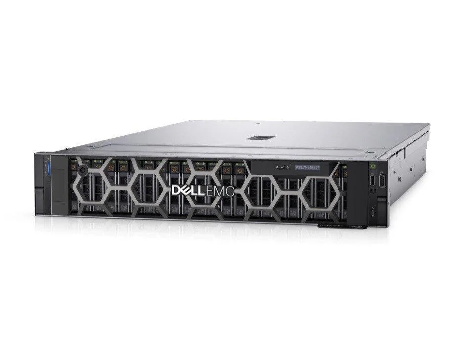 Silver rack server front panel with sixteen 2.5 inch drive bays