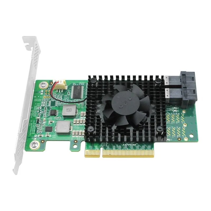 eshinreal eshinreal 2-Port PCIe 3.0 x8 to SFF-8643 NVMe Switch Card (PLX8747) — ภาพสินค้า