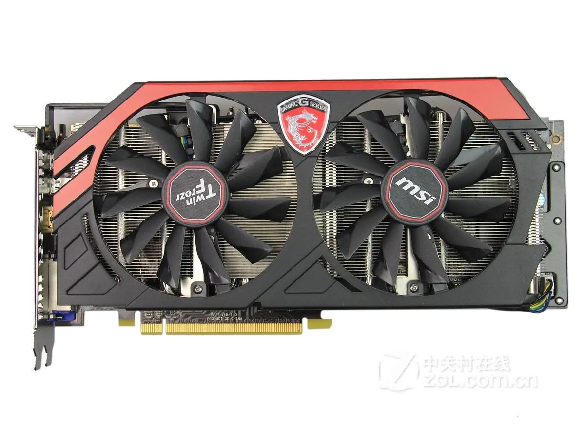 MSI Radeon R9 280X GAMING 3G graphics card with dual fans and black metal shroud