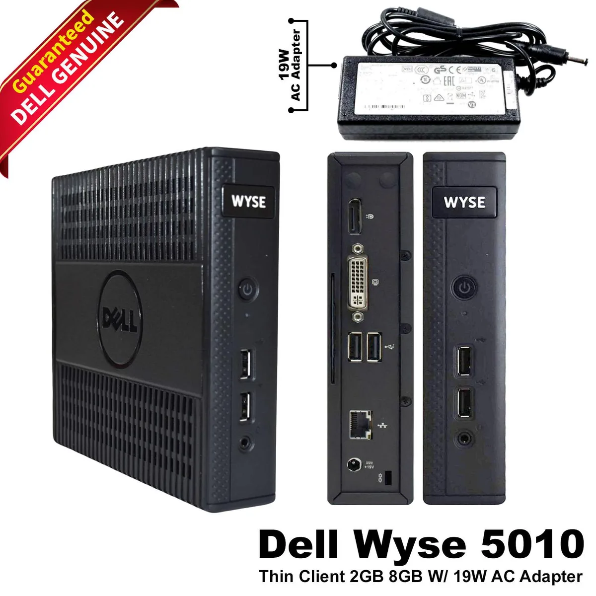 DELL DELL Wyse 5010 Thin Client Dx0D AMD G-T48E 1.40GHz 2GB DDR3 8GB Flash ThinOS 8.4_009 8MXGK — product photo