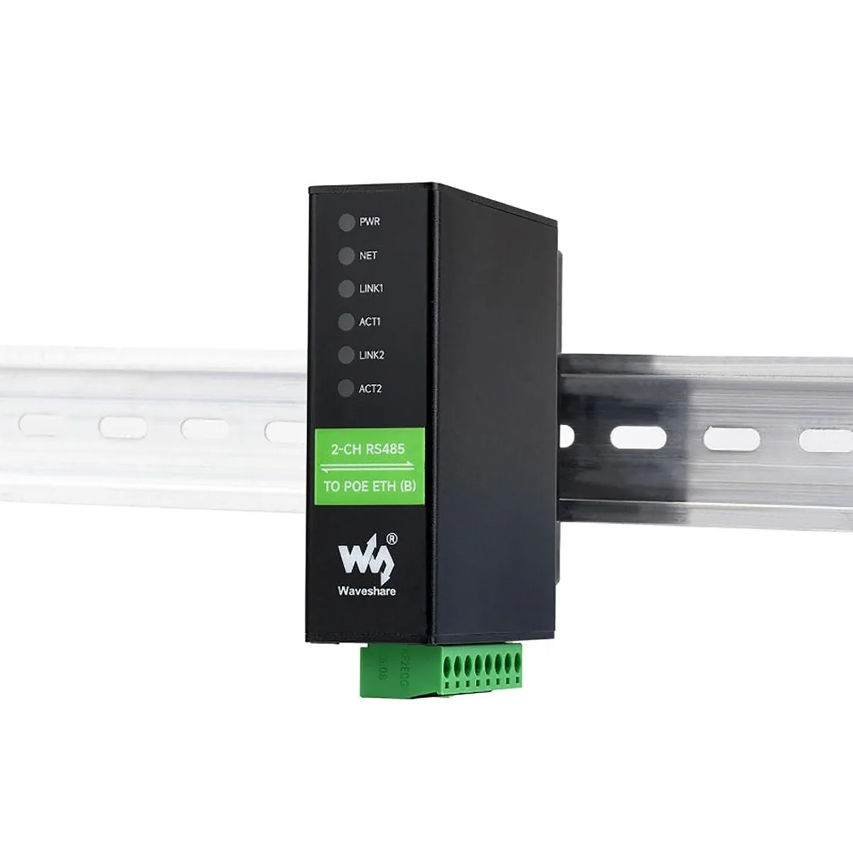 LORDWORLD LORDWORLD Industrial 2-Ch RS485 to RJ45 Ethernet Serial Server Dual ETH POE — 商品写真