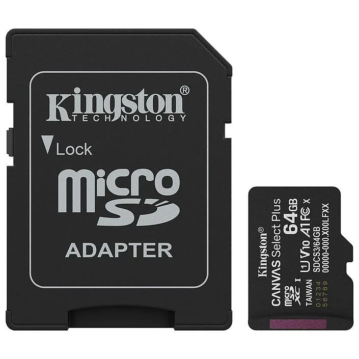 Kingston Technology Corp. Kingston Canvas Select Plus microSDXC 64GB 100MB/s — vörumynd