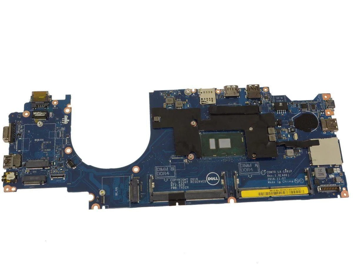 DELL DELL Latitude 5480 Motherboard Intel i5-7200U 2.5GHz UMA 4XVDF — 商品照片