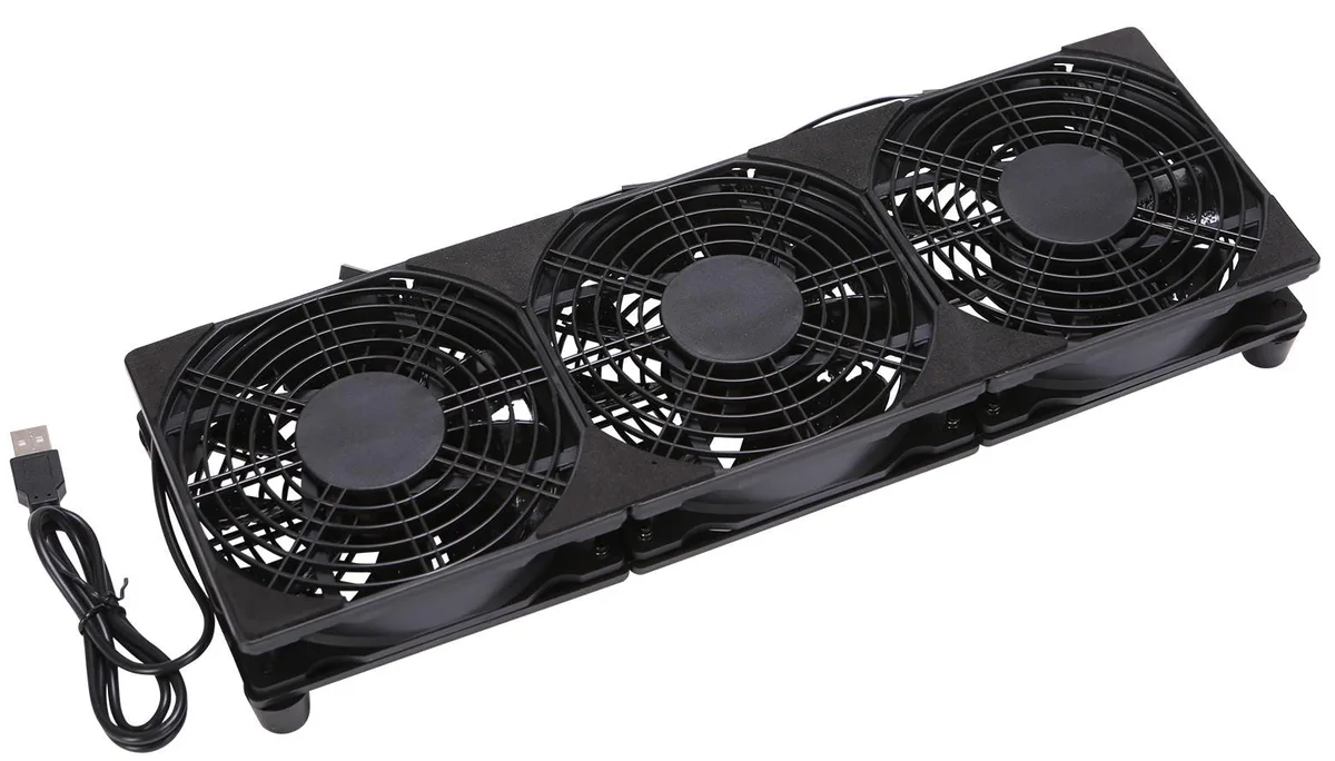 PANO-MOUNTS PANO-MOUNTS 3x120mm 360mm USB Case Fan 2-Ball 1100-3000RPM 93CFM*3 39.8dBA*3 Black — foto produk