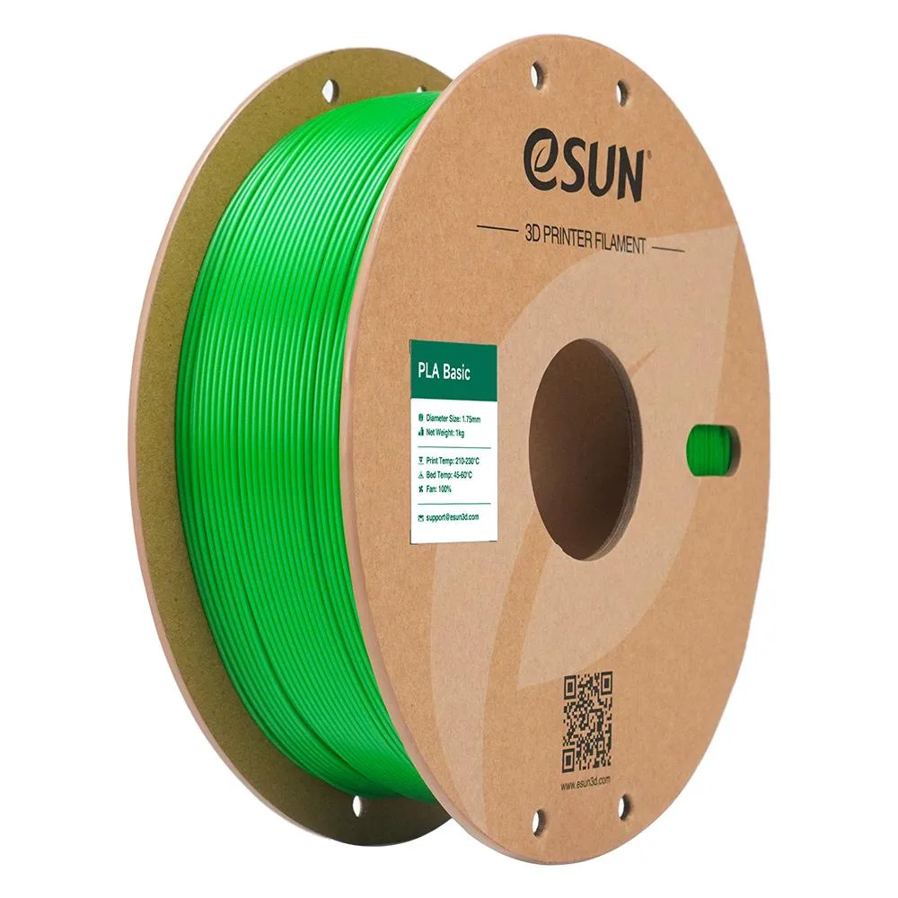 Green PLA filament spool 1.75mm 1KG vacuum sealed