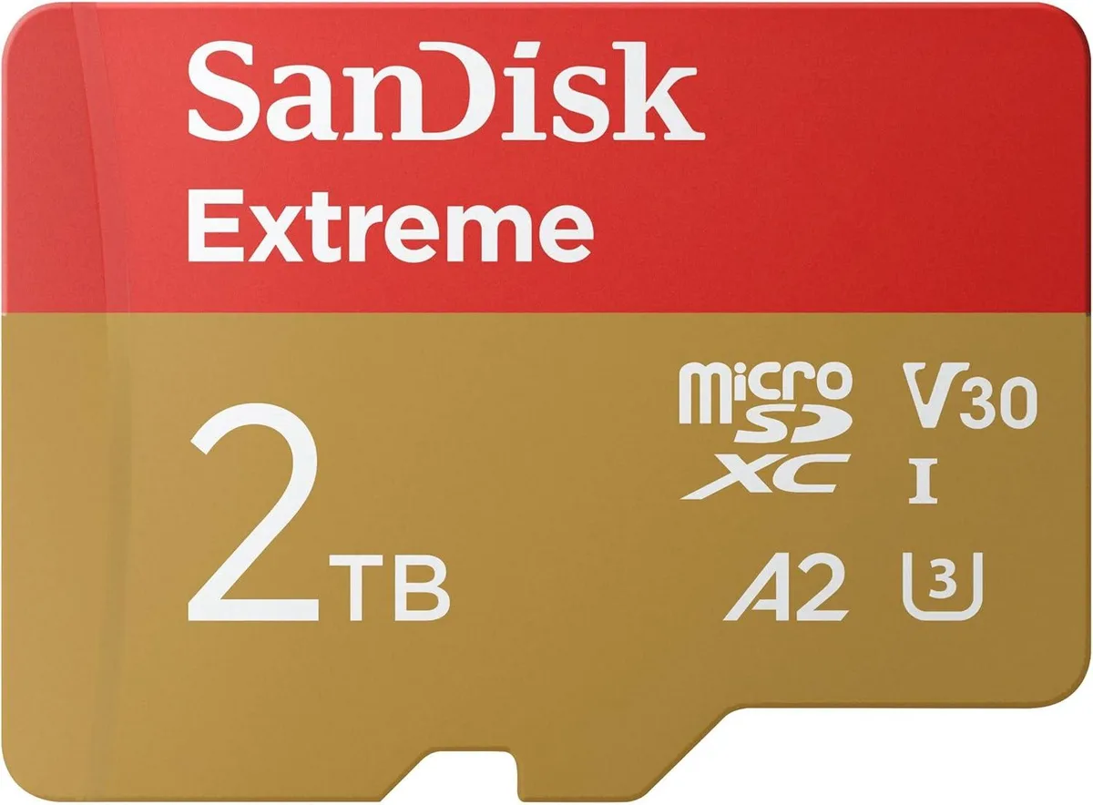 SanDisk SanDisk Extreme 2TB microSDXC 240MB/s U3 V30 A2 — Produktfoto