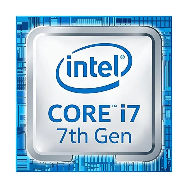 Intel Core i7-7700T desktop processor in LGA 1151 package with green substrate and gold contacts