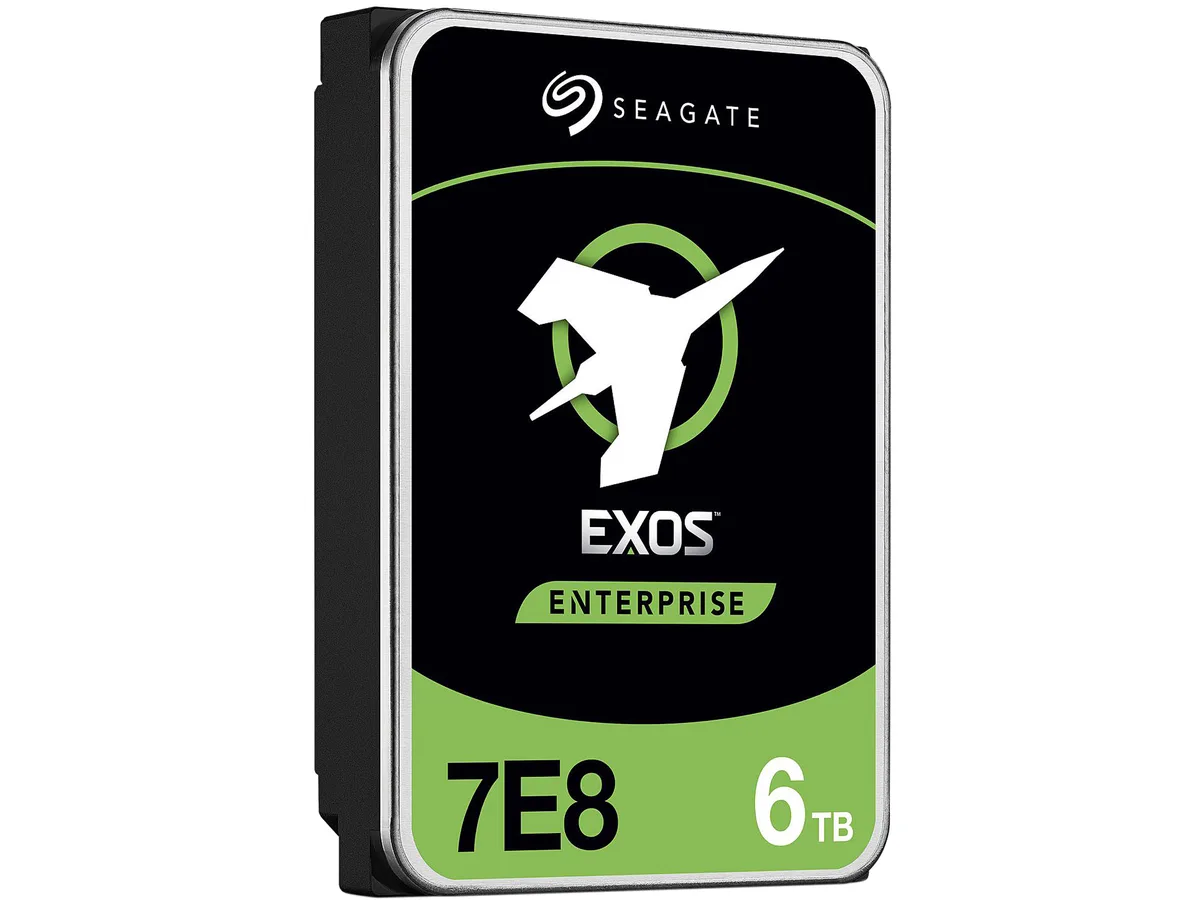 Silver 3.5 inch enterprise hard drive with dual SAS ports