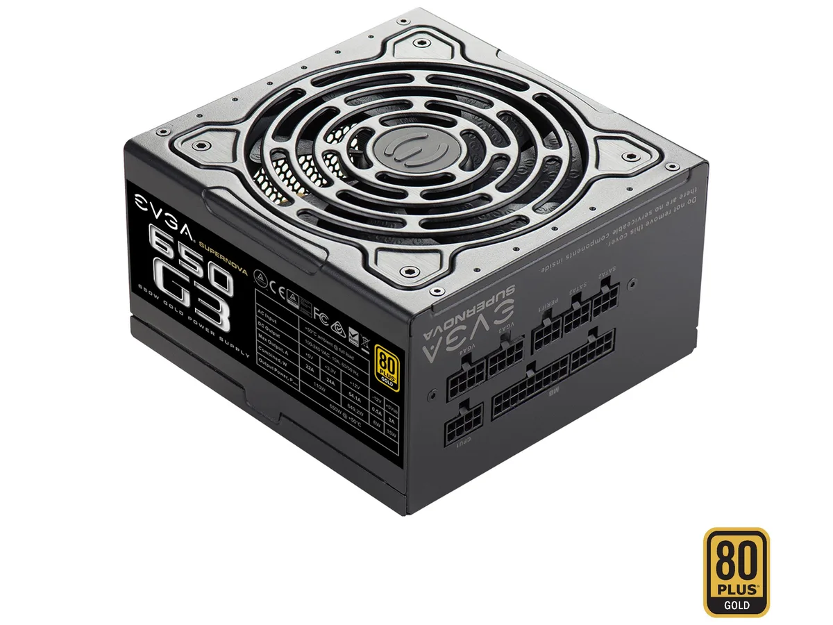 EVGA EVGA SuperNOVA 650 G3 220-G3-0650-Y1 650W Power Supply — photo du produit