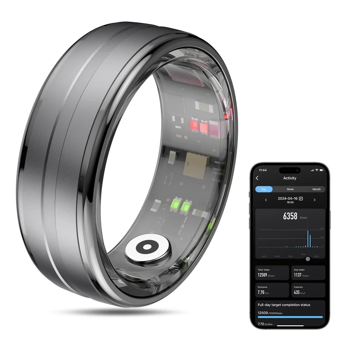  LumaGlo R06 Smart Ring Black Size 10 — fotografie produktu