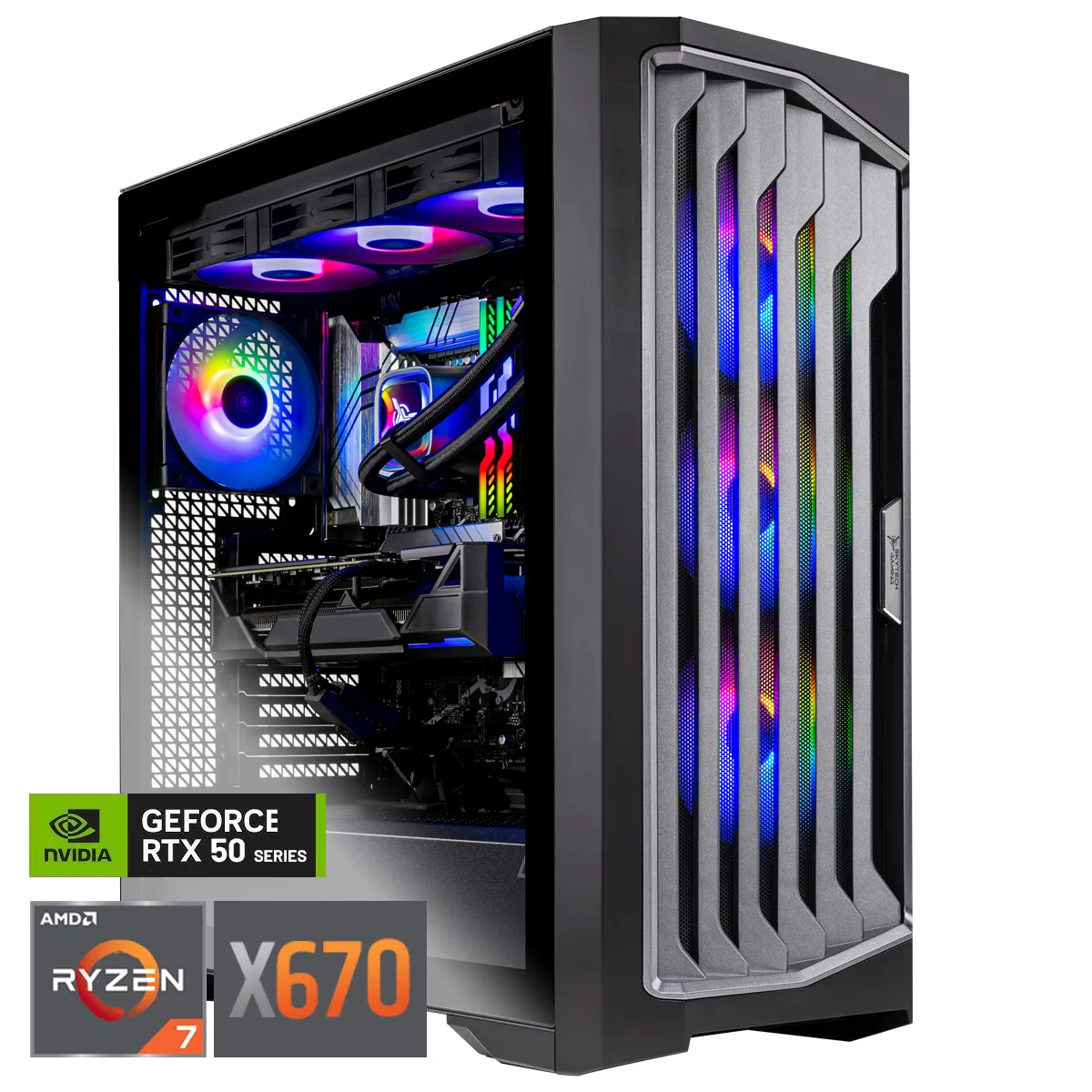Skytech Skytech ST-LEGACY4-1805-B-AL gaming PC Ryzen 7 7800X3D RTX 5090 32GB 64GB DDR5 2TB NVMe — fotografia produsului