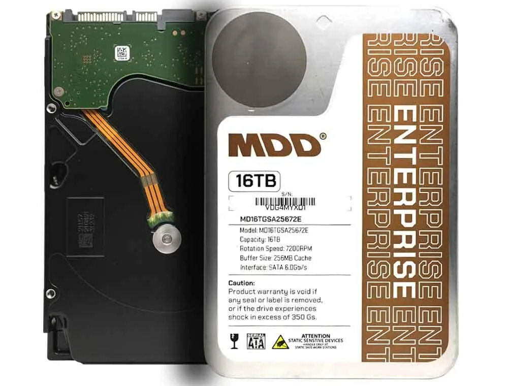 MaxDigitalData MaxDigitalData MDD16TSATA25672E 16TB 7200 RPM 256MB Cache SATA 6.0Gb/s 3.5" internal hard drive — toote foto