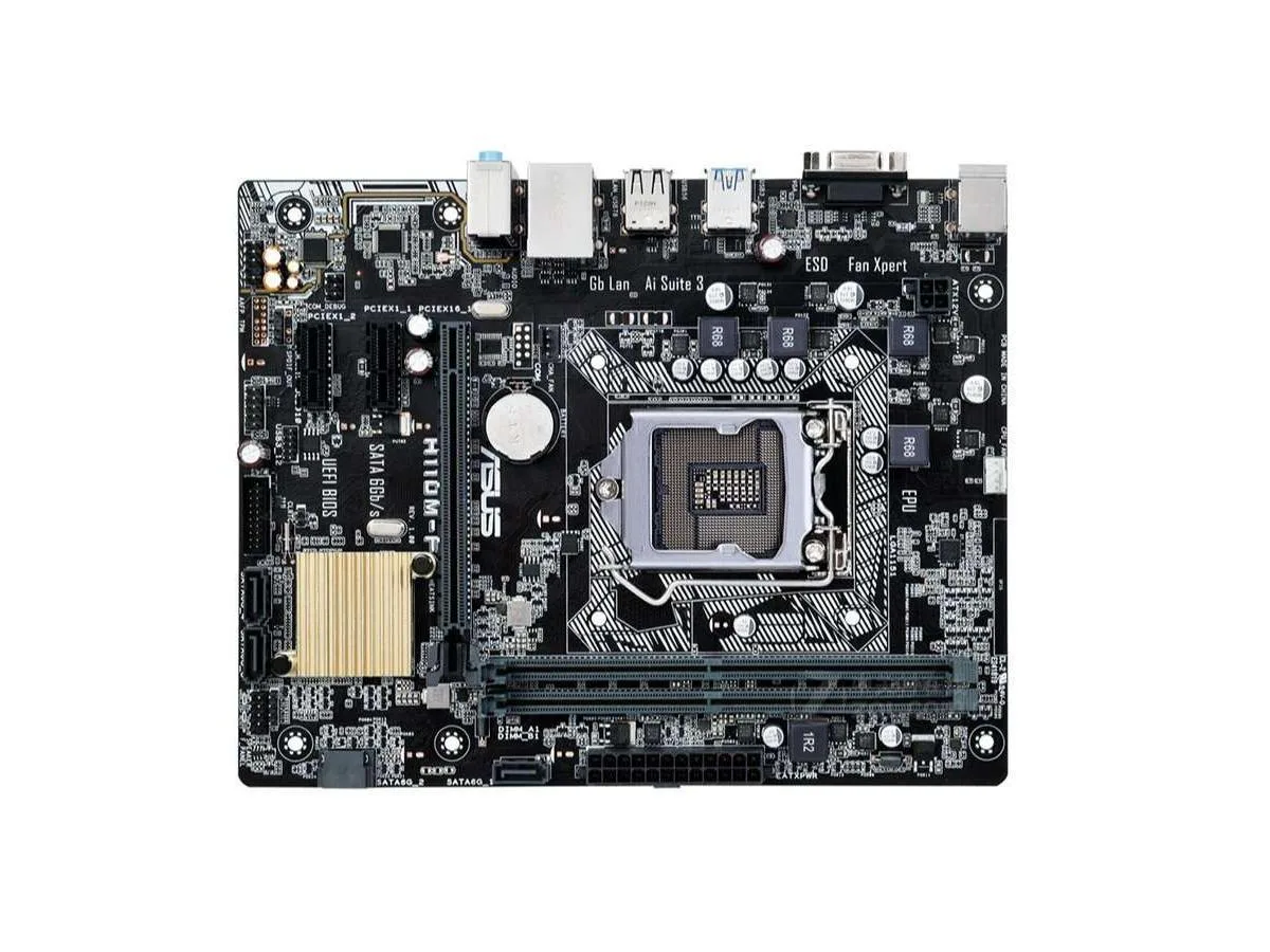Green micro-ATX motherboard with silver LGA 1151 socket, black DDR4 slots, and metallic heatsinks