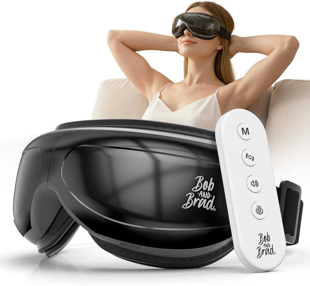 Bob and Brad Bob and Brad KS-3709B Eye Massager with Remote, Heat, Compression — foto produk