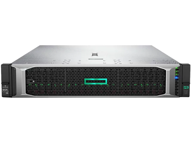 Silver 2U rack server chassis with front drive bays and dual power supplies