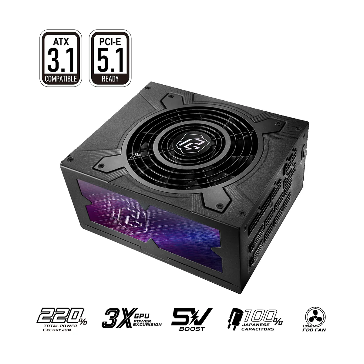 ASRock ASRock PG-1300G 1300 W ATX 3.1 power supply — product photo