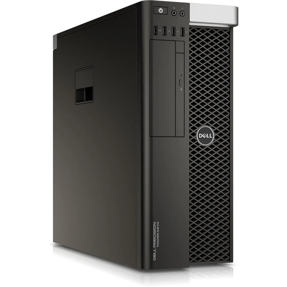 Black mid-tower desktop PC, no monitor included