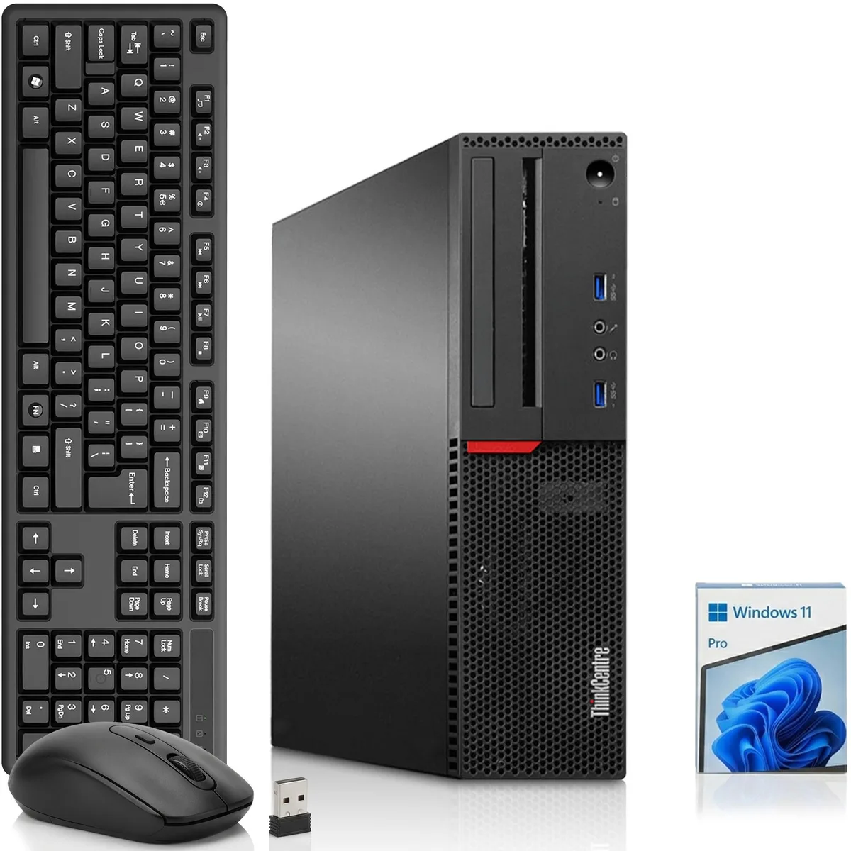 Black Lenovo ThinkCentre M700 small form factor desktop
