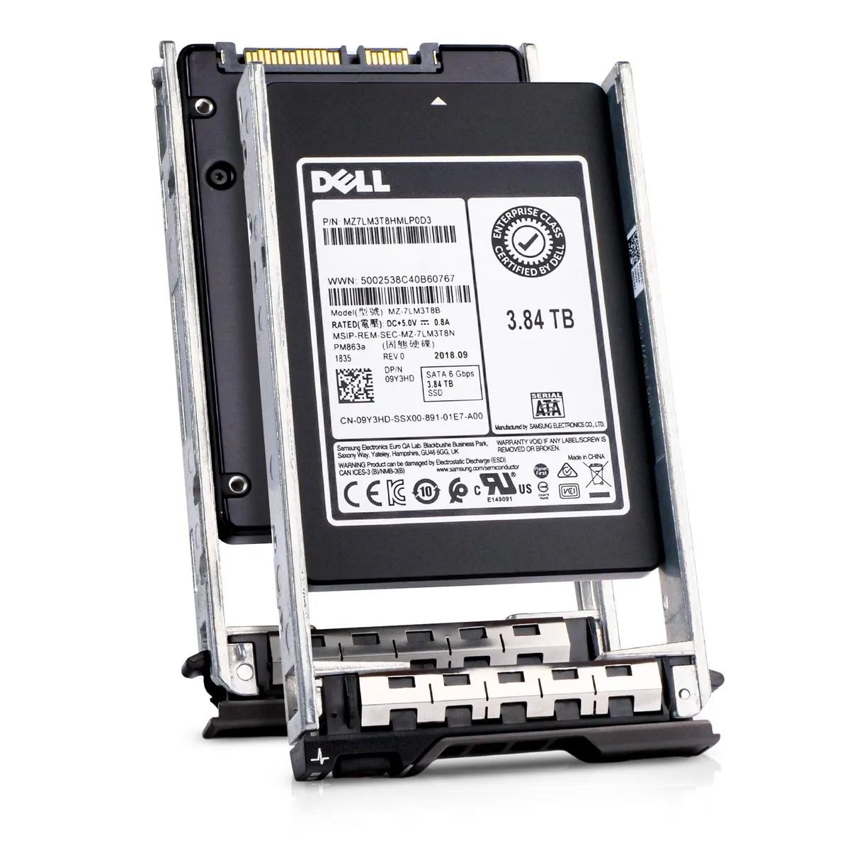 DELL DELL G13 09Y3HD 3.84TB 1.3 DWPD SATA 2.5in enterprise SSD — photo du produit