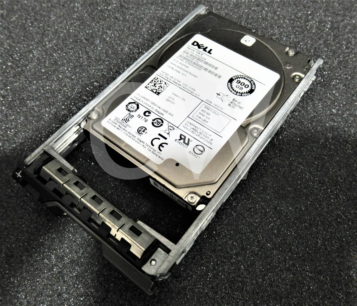 Small silver 2.5 inch SAS hard drive with Dell label