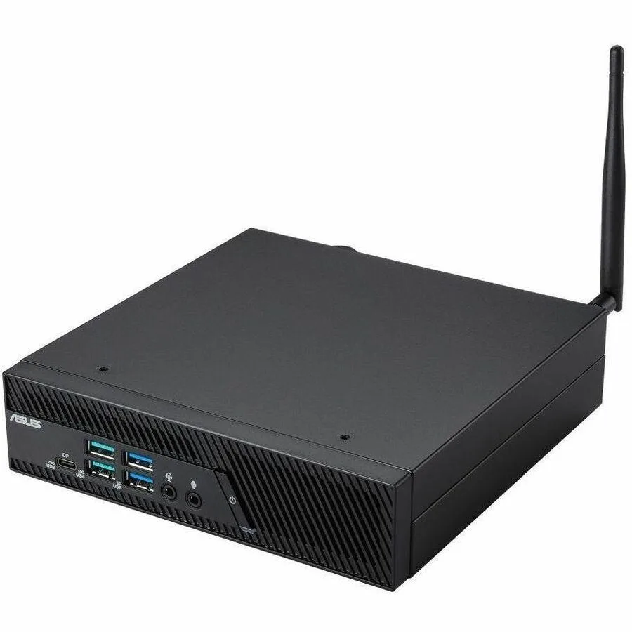 Compact black square mini PC with smooth matte finish