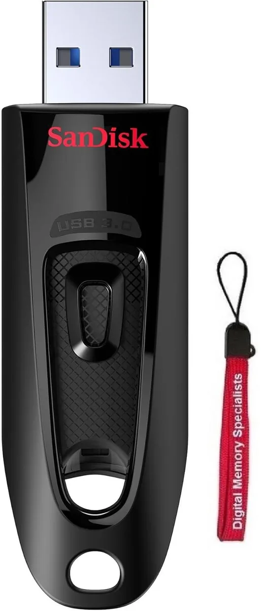 SanDisk SanDisk Ultra 1TB USB 3.2 Gen 1 Type A Black 130MB/s SDCZ48-1T00-U46 with Lanyard — ภาพสินค้า