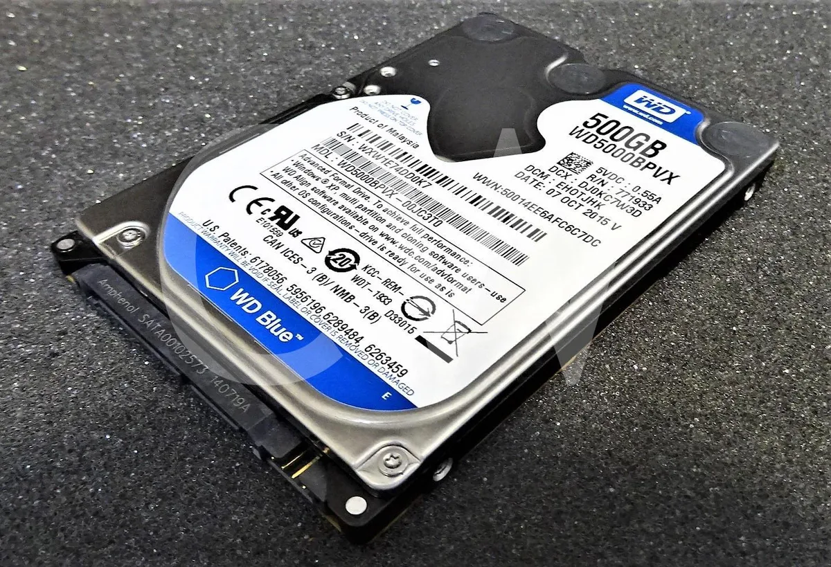 Western Digital Western Digital WD5000BPVX 500GB 5400RPM 2.5" SATA internal hard drive — Produktfoto