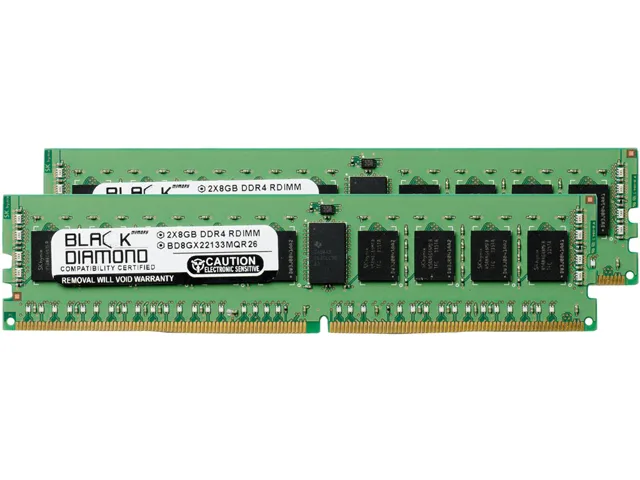 Black Diamond Memory Black Diamond Memory BD8GX22133MQR26 16GB (2 x 8GB) DDR4 2133 ECC Registered server RAM — product photo