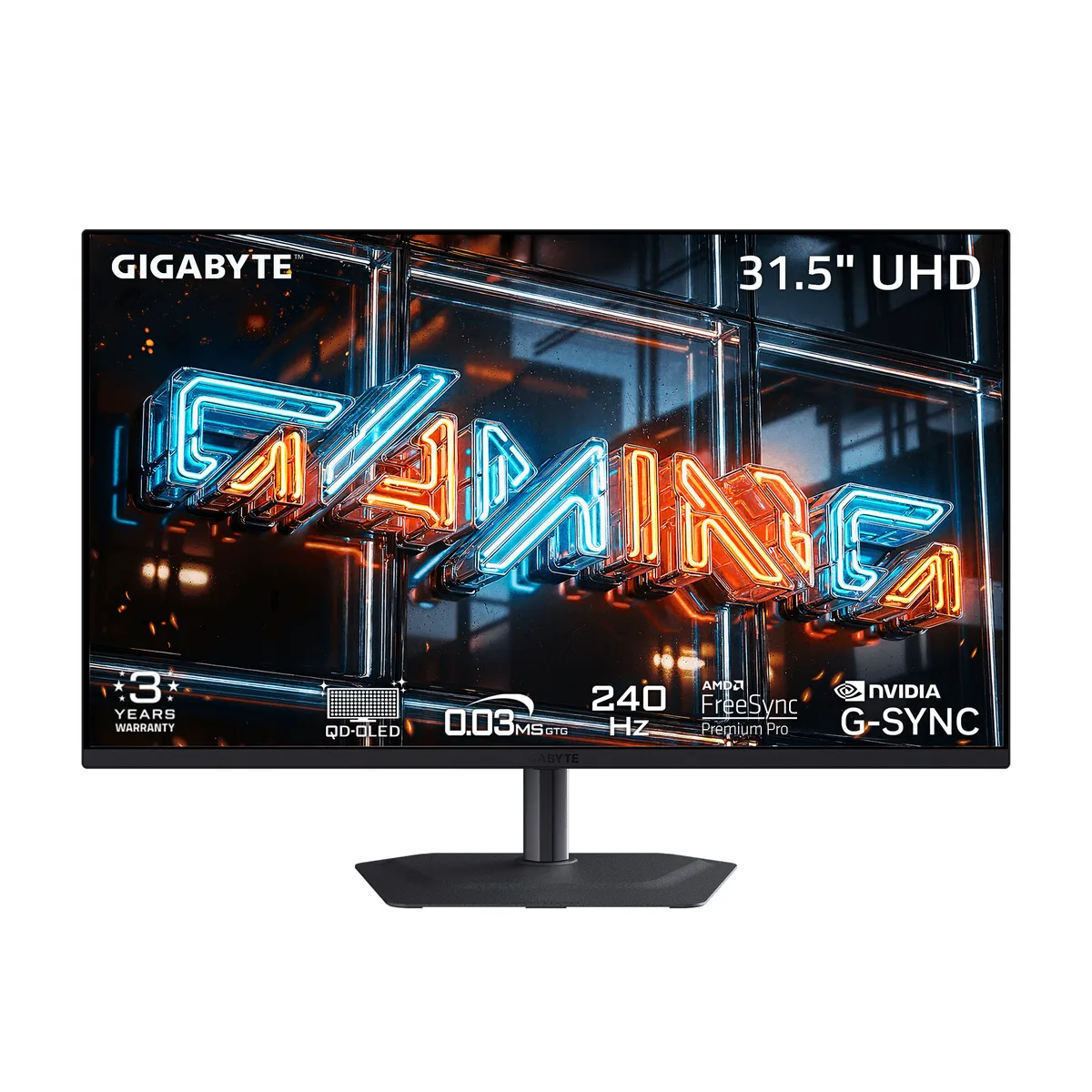 GIGABYTE GIGABYTE MO32U24 31.5" QD-OLED 4K 240Hz gaming monitor — product photo