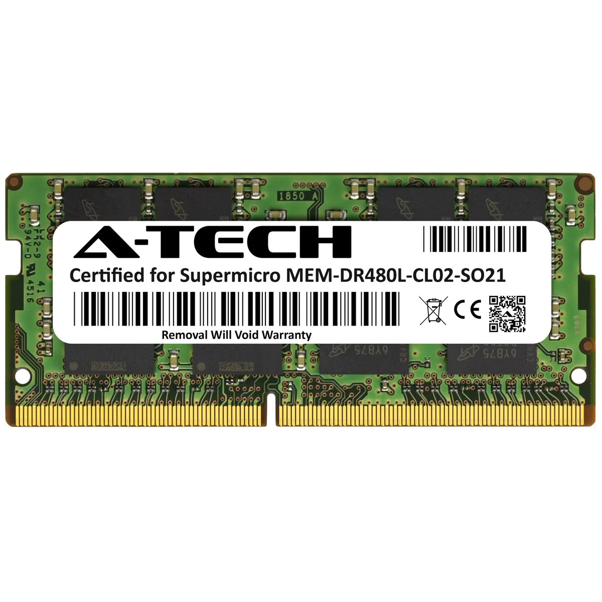 A-Tech A-Tech Supermicro Certified MEM-DR480L-CL02-SO21 8GB DDR4 2133MHz laptop RAM — 商品写真