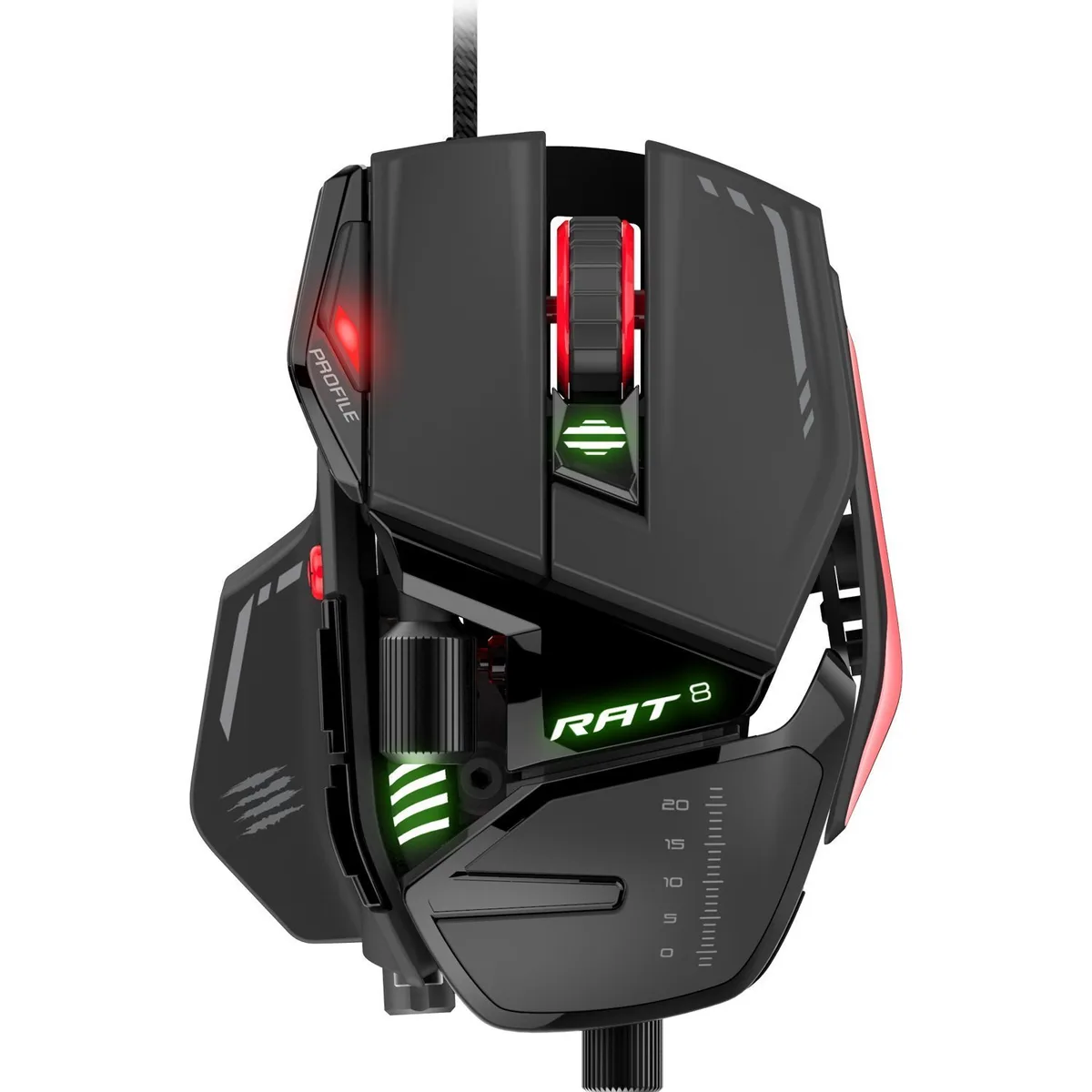 MAD CATZ MAD CATZ R.A.T.8 Gaming Mouse Wired Optical USB 12000 DPI 11 Buttons Black — fotografia produktu
